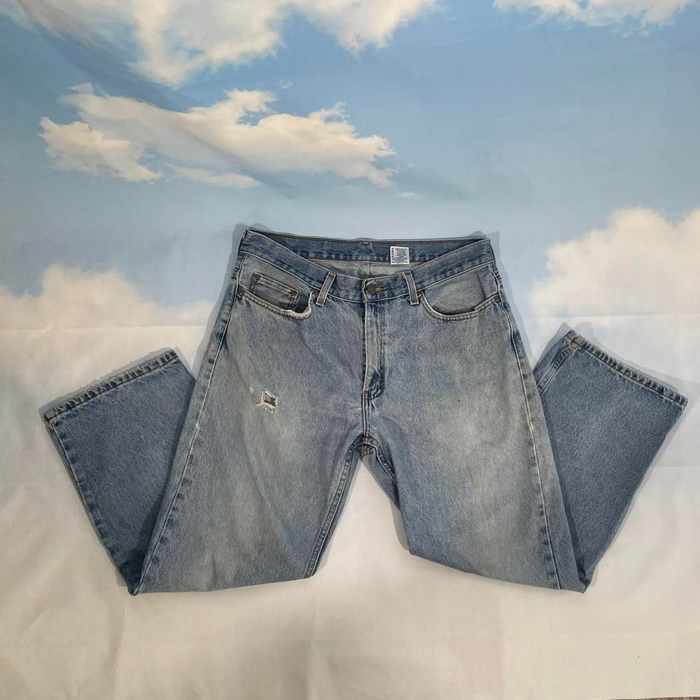 perfect vintage 90s distressed relaxed heavy cotton baggy high water jeans 35x27